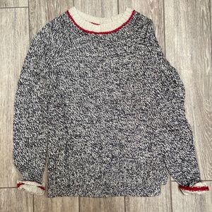 Knit Crew-neck Salt and Pepper Roots Sweater